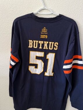 Men’s Navy 'Butkus 51' Long Sleeve Football Tee